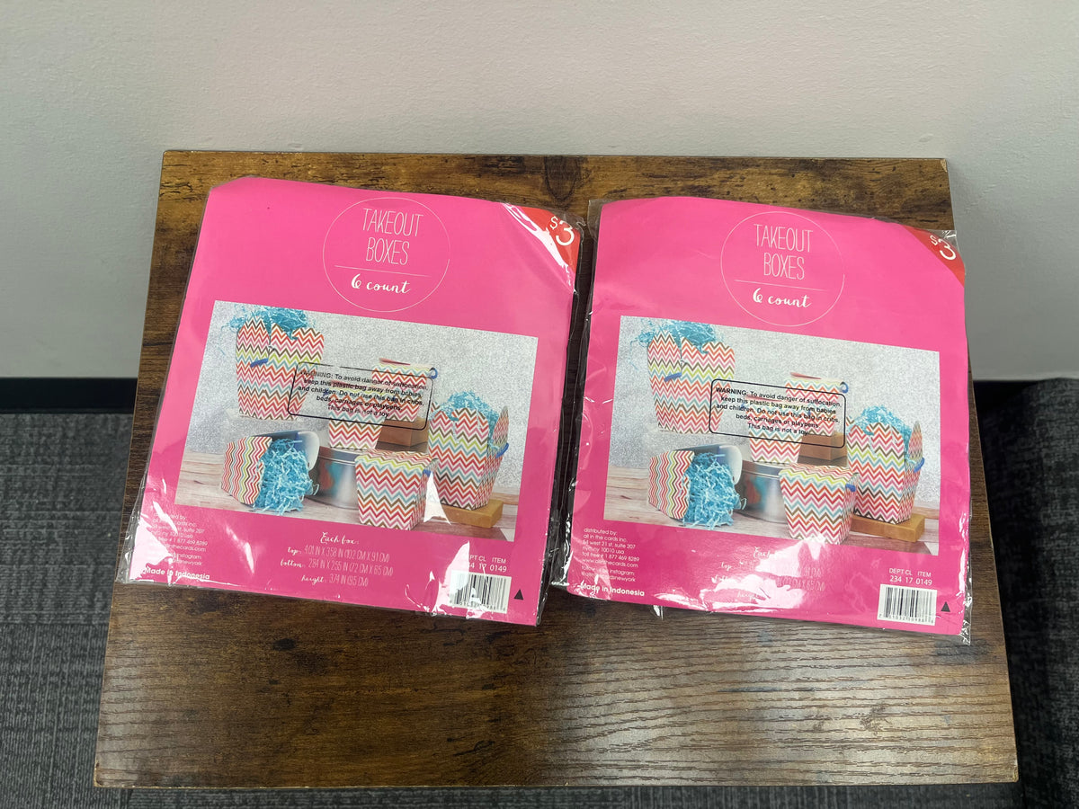 New 6 Count Party Favor Boxes