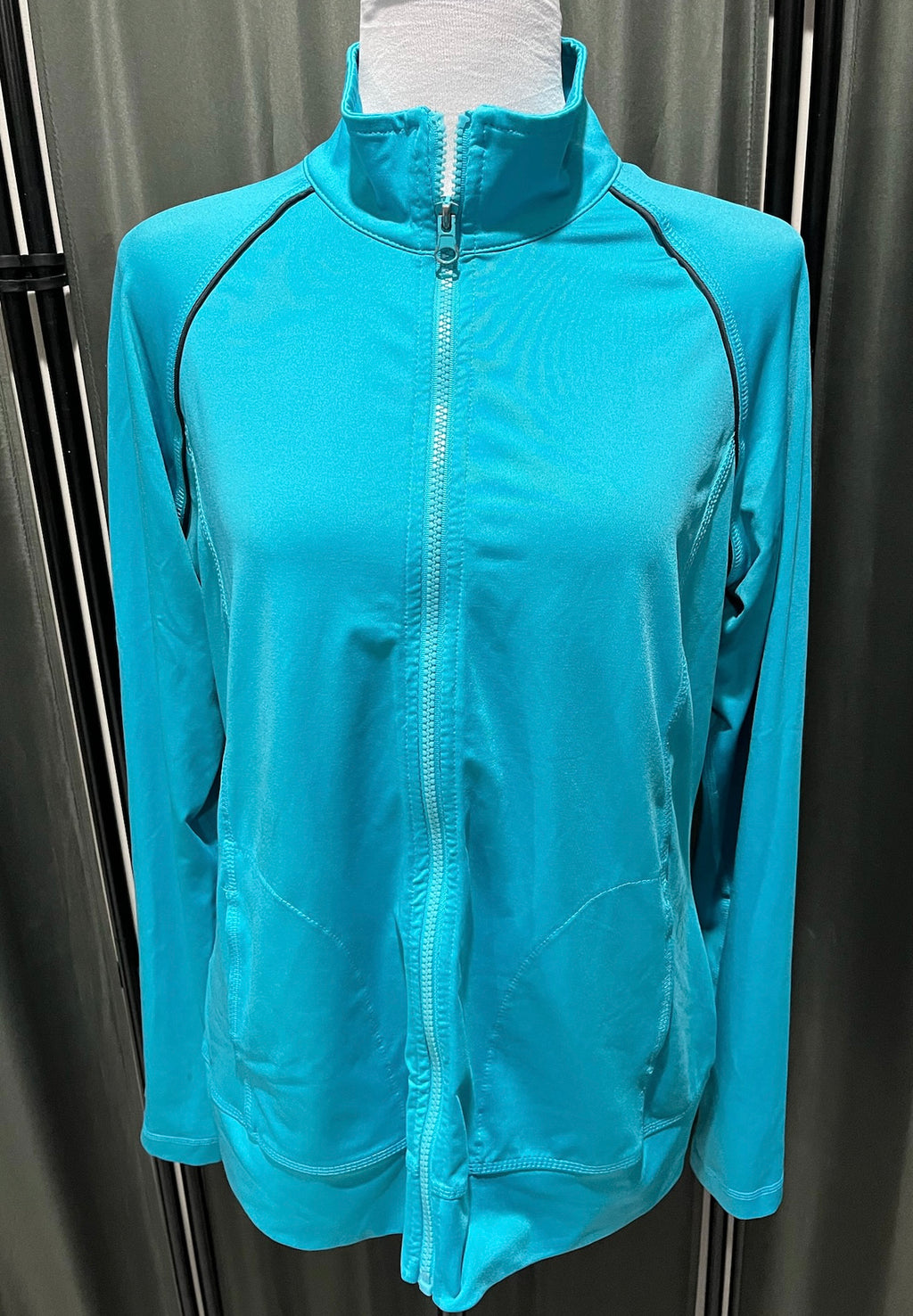 Light Blue Zip Up Sweater image 0