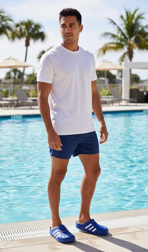 Unisex Blue Adidas Clogs