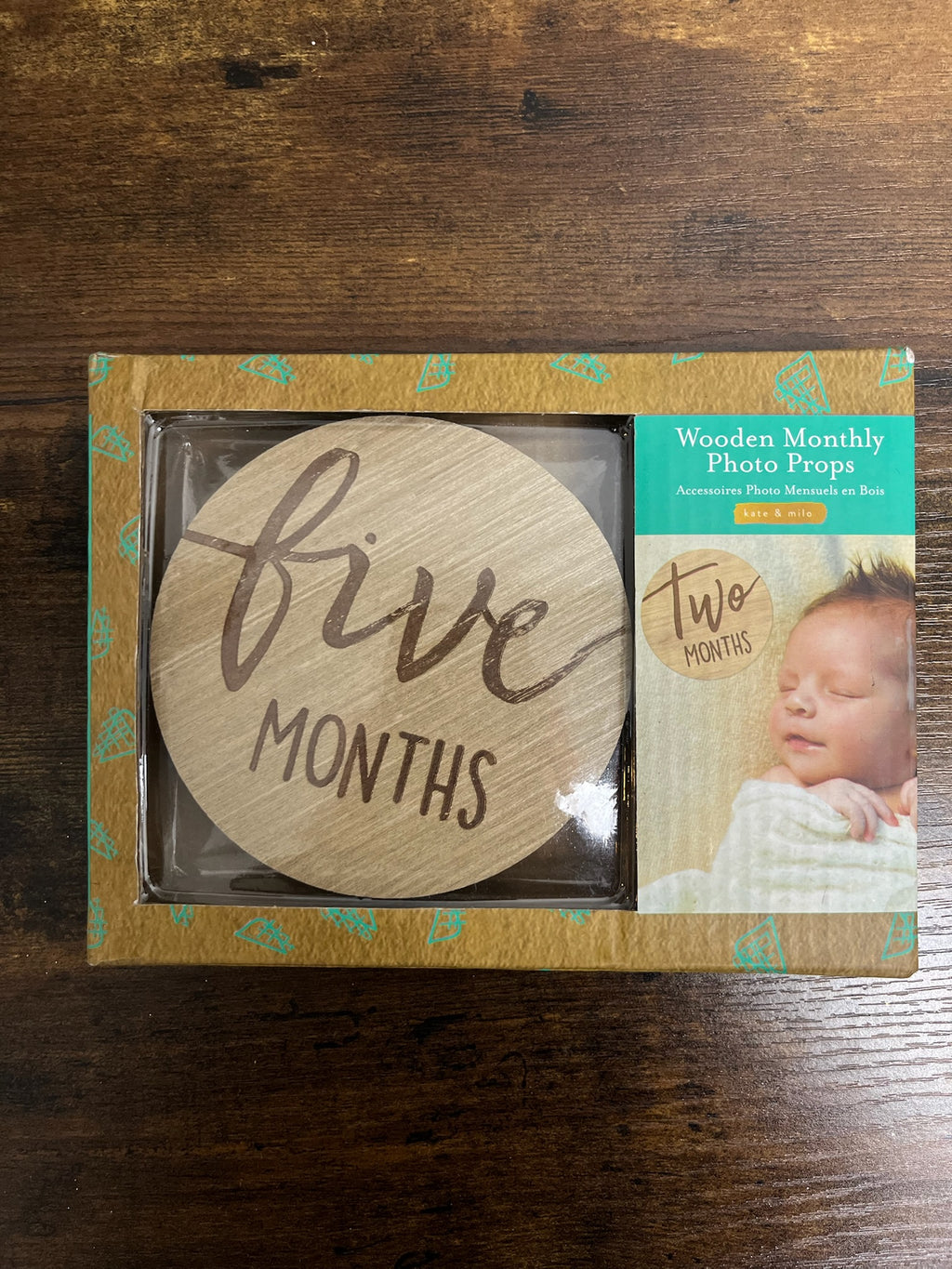 New Wooden Baby Monthly Milestone Photo Props