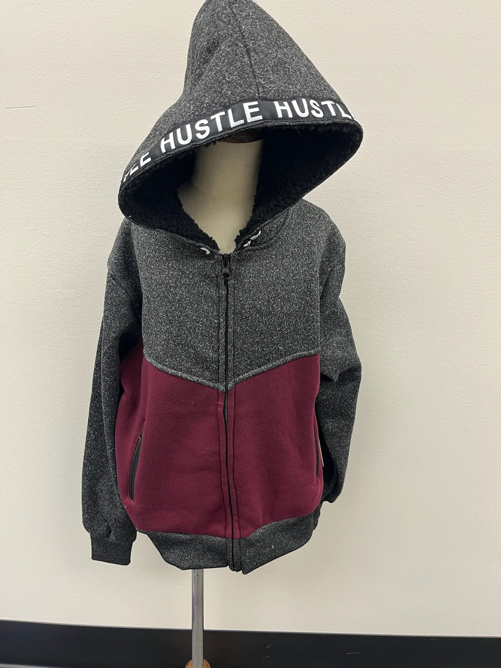 Boys Hustle Zip Up Hoodie