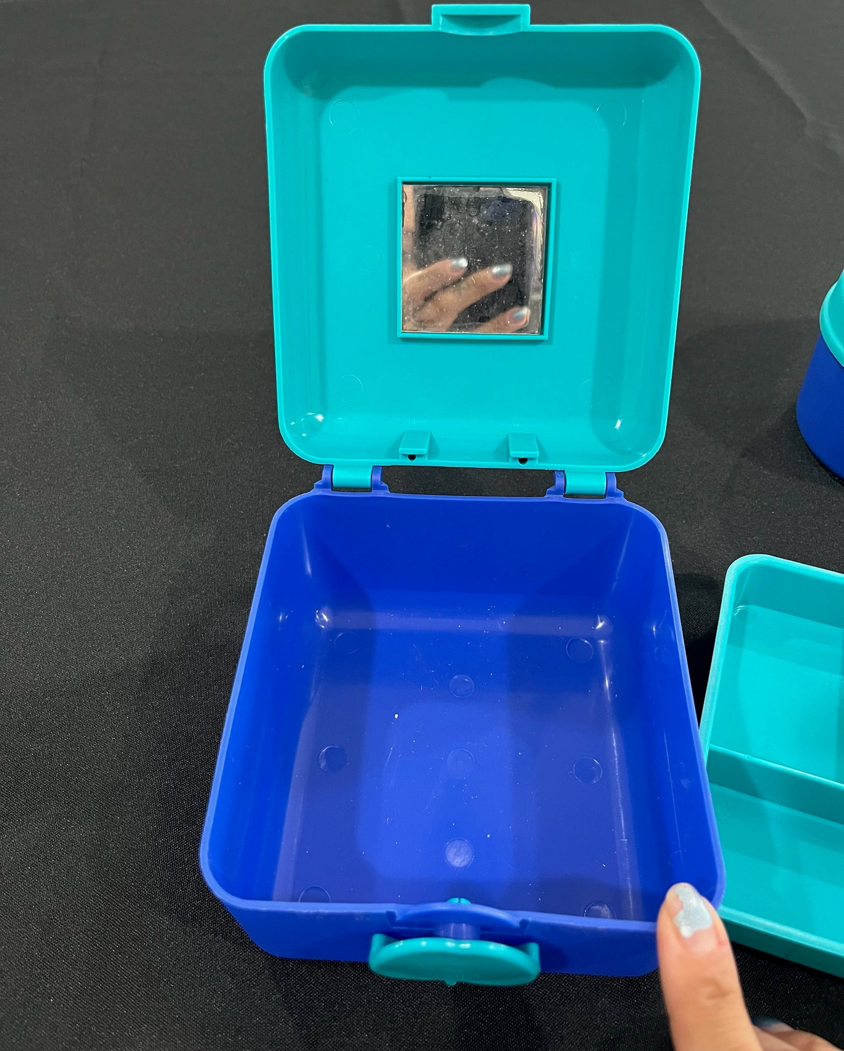 Small Square Plastic Organizer Case With Removable Tray image 4