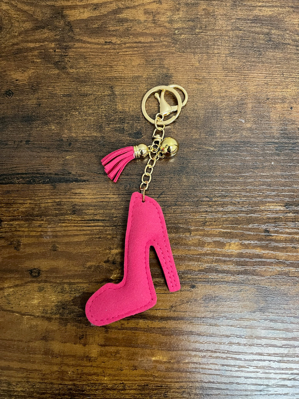 Bling Pink Heel Keychain