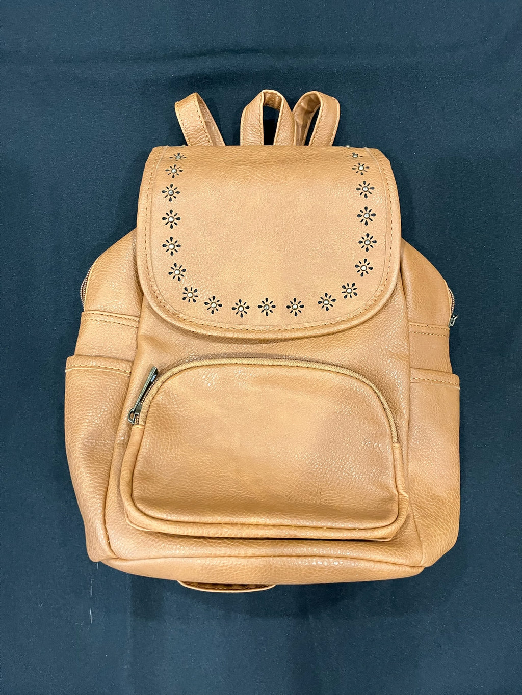 Vintage Brown Backpack Purse image 0