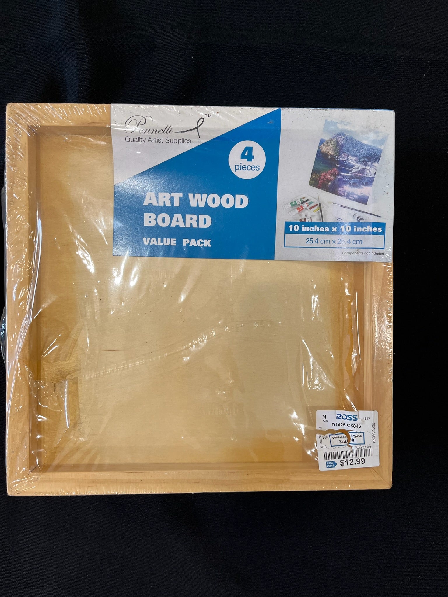 4 Piece Art Wood Boards