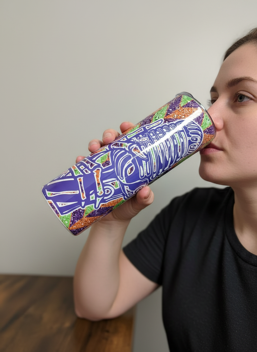 Three Piece Tumbler Cup With Lid & Straw Set