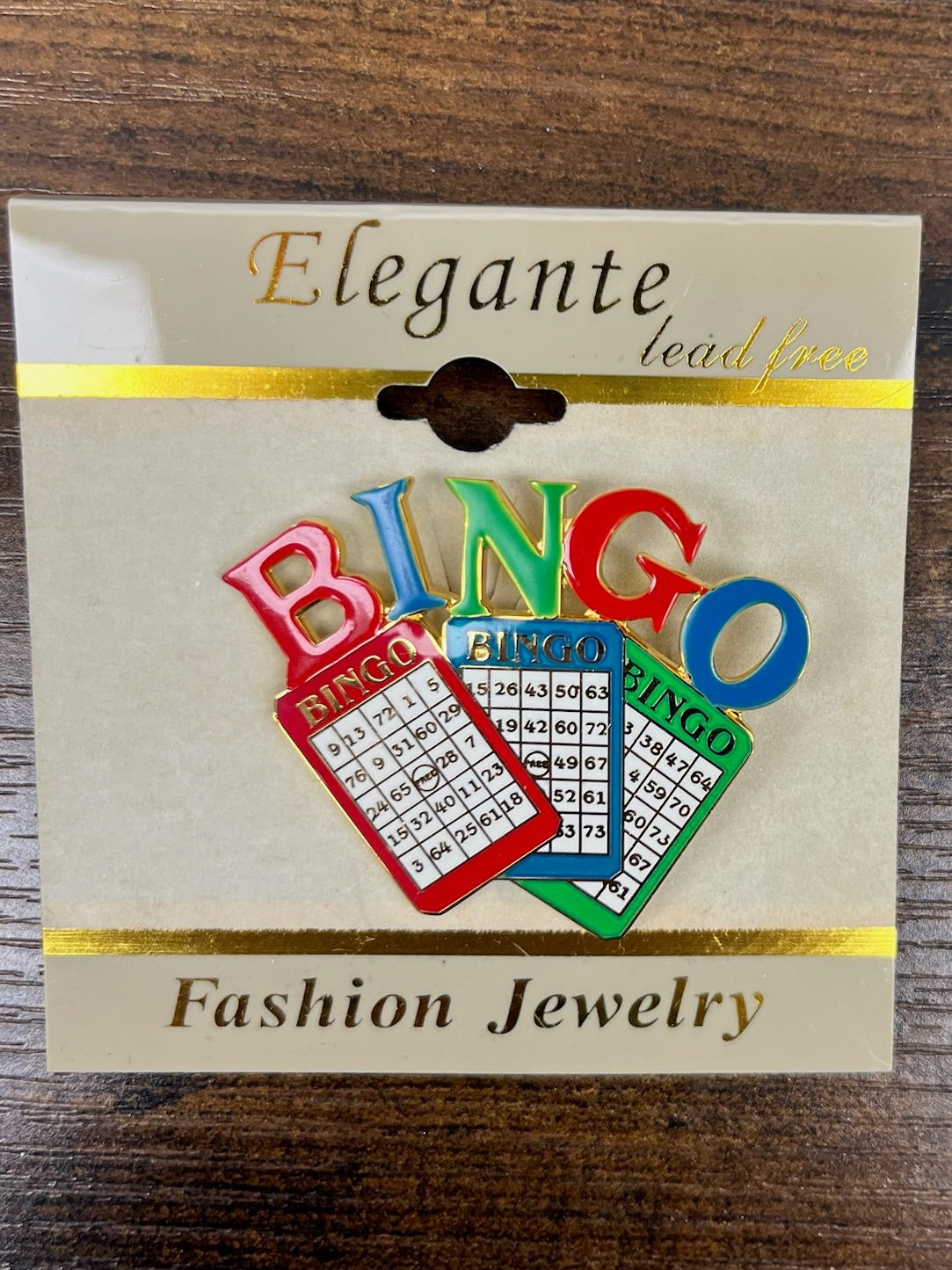 New Bingo Brooch Pin