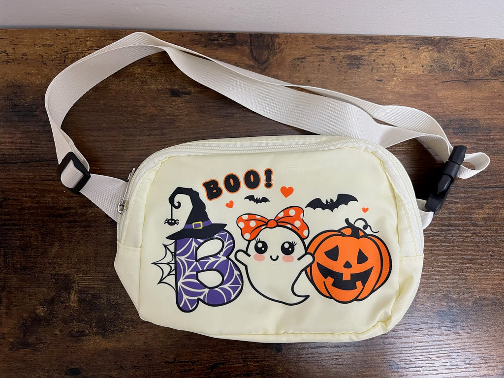 New Cream Halloween Boo Fanny Pack