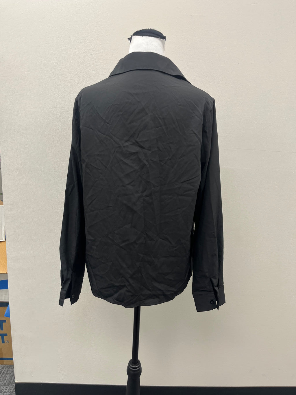 Used Women’s Black Button up Shirt with Tassles