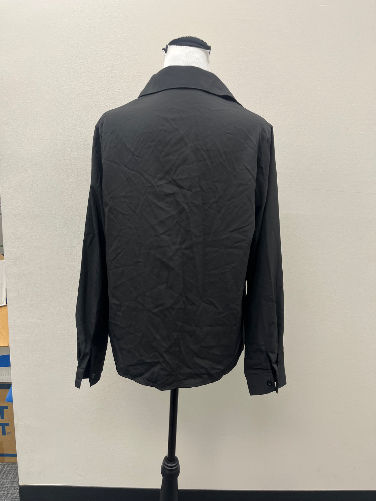 Used Women’s Black Button up Shirt with Tassles