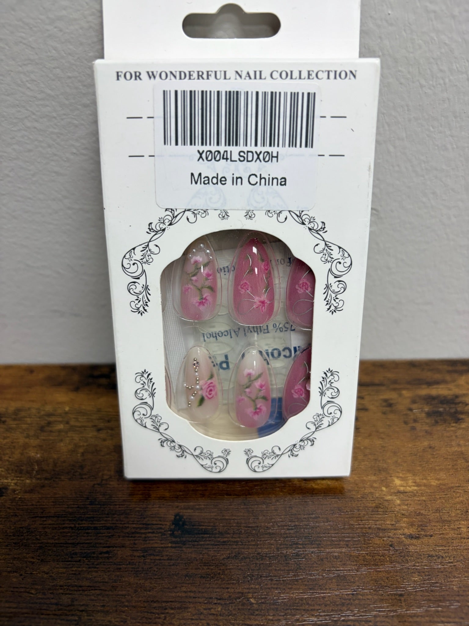 New Pink Floral Nails