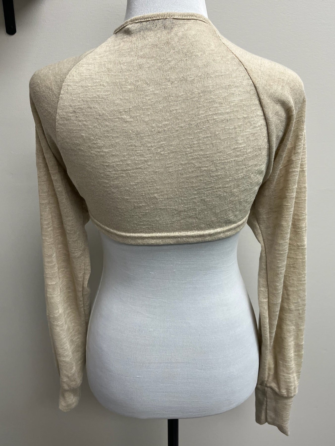Women’s Beige Crop Cover Sweater