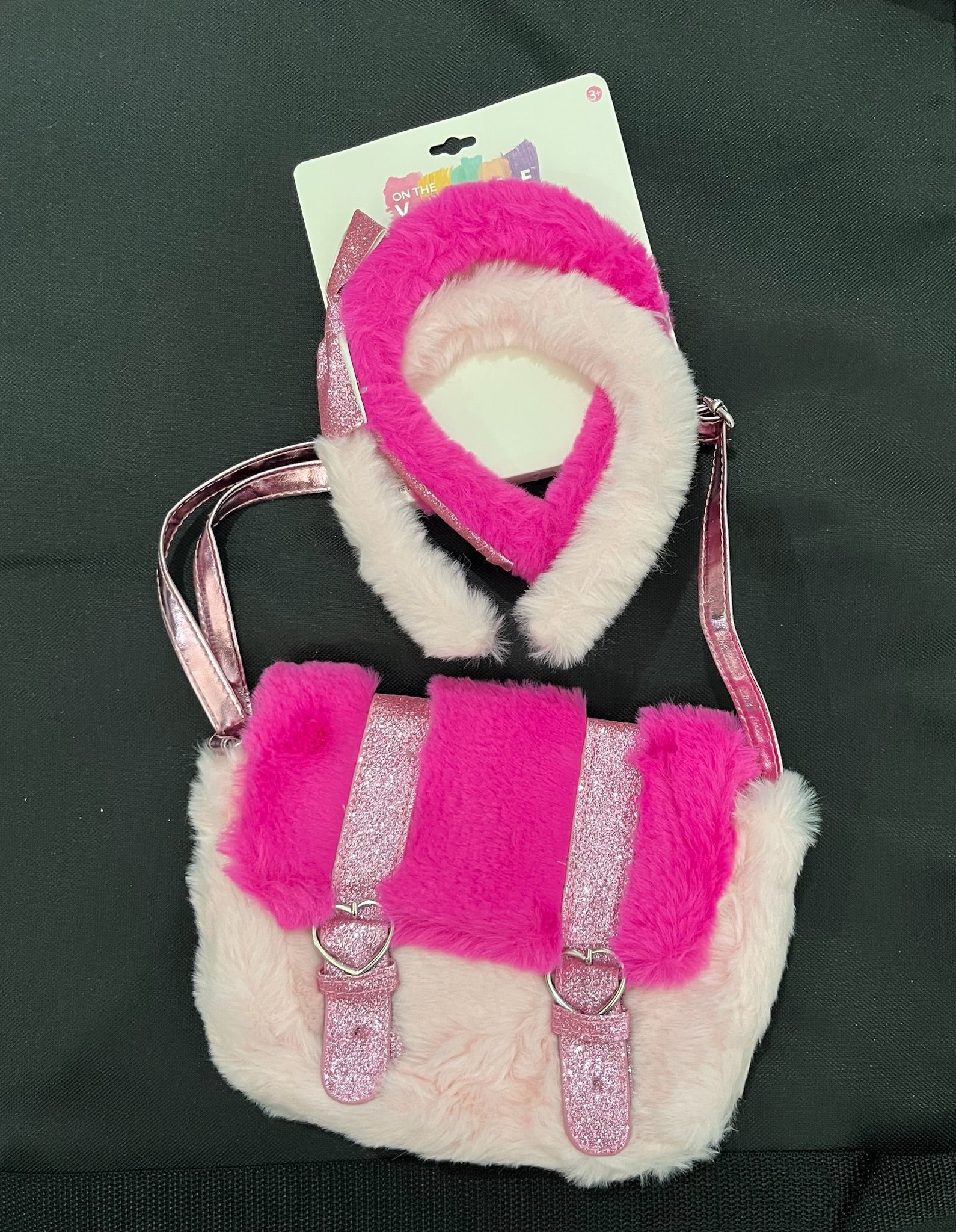 3 Piece Plush Purse & Headbands Set image 0