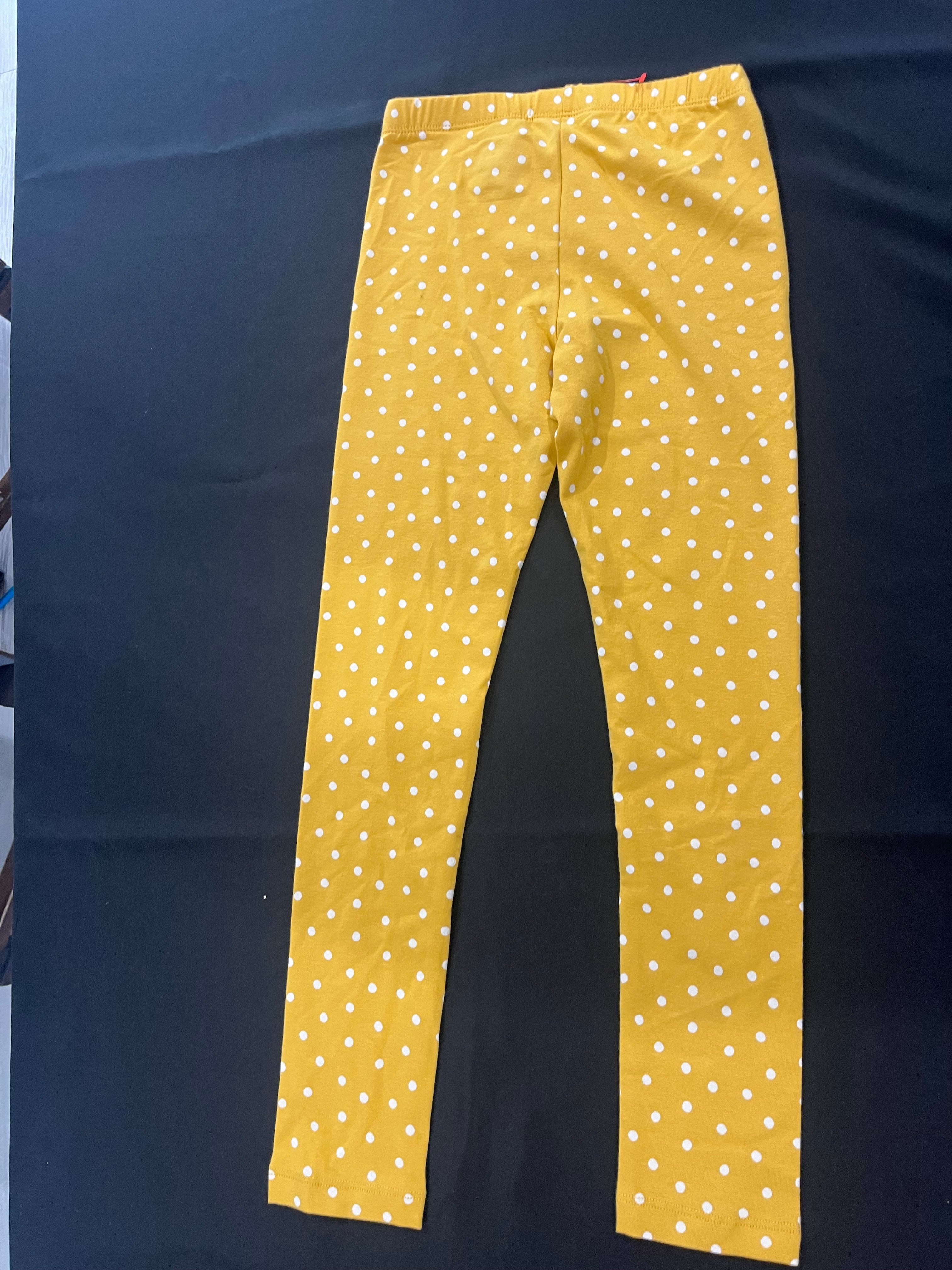 Yellow Polka Dot Leggings image 1