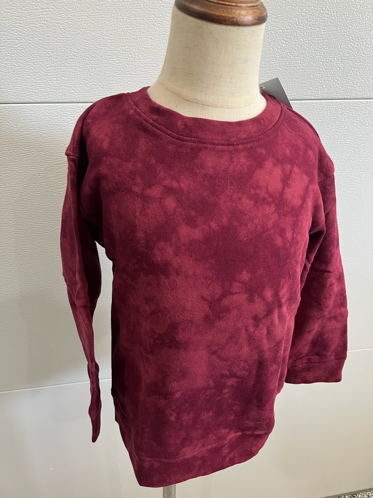 Unisex Tie Dye Burgundy Long Sleeve  image 1