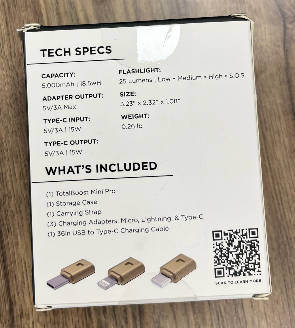 New 3 In 1 Limitless TotalBoost Mini Pro Portable Power Bank