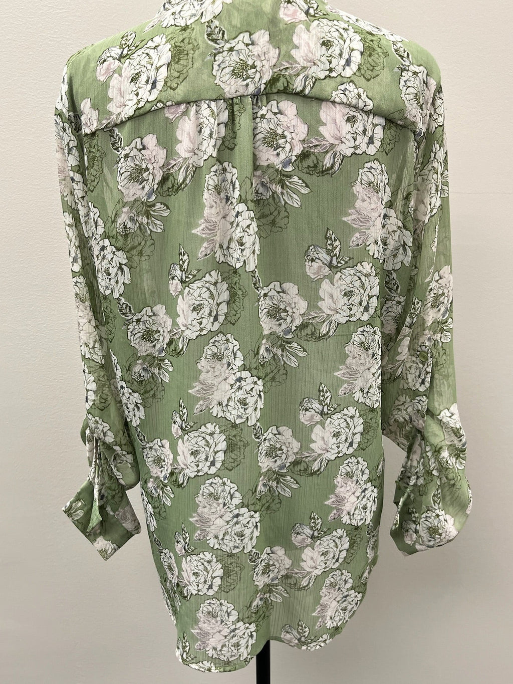 Used Women’s Green Floral Blouse