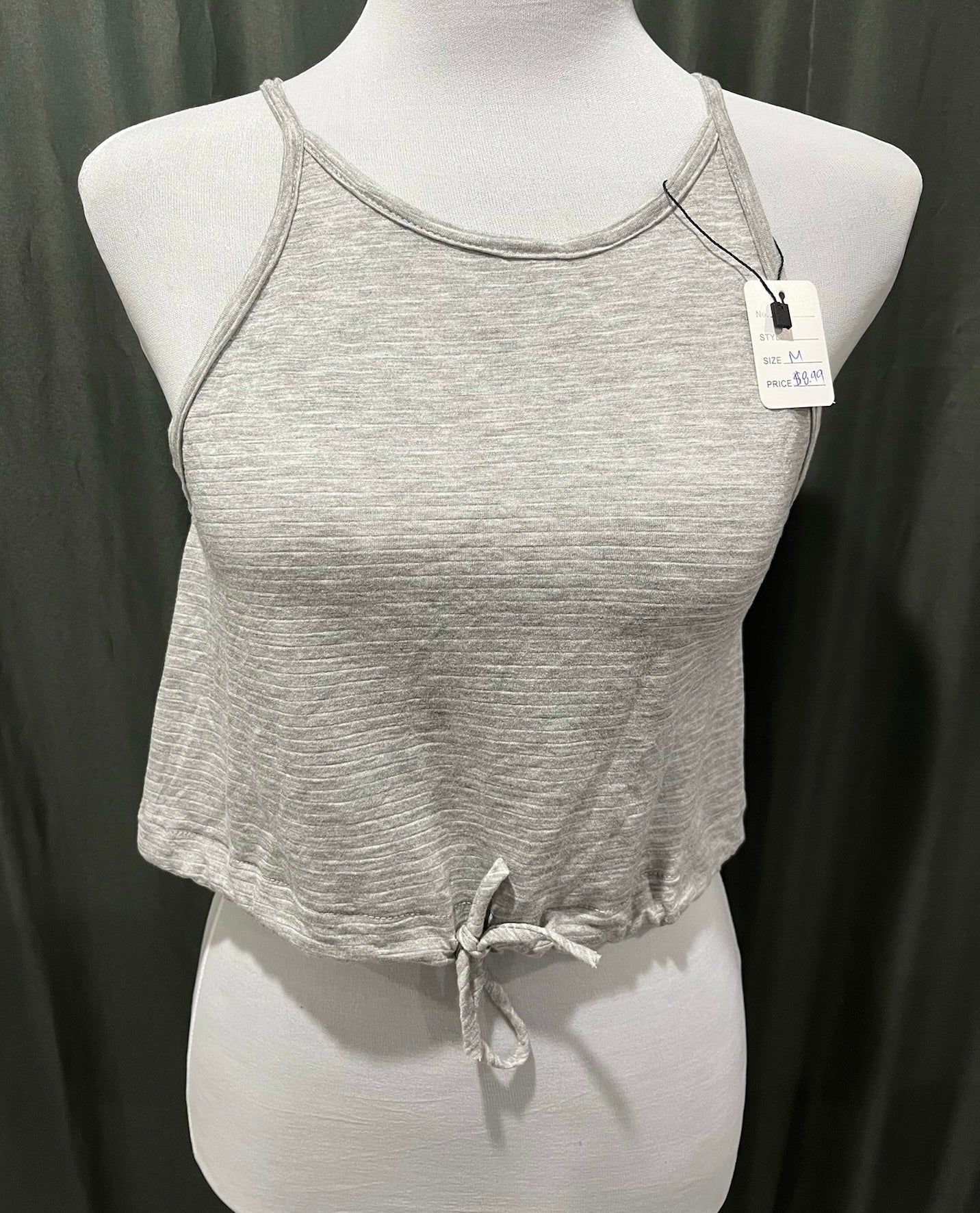 Grey Crop Tank Top image 0