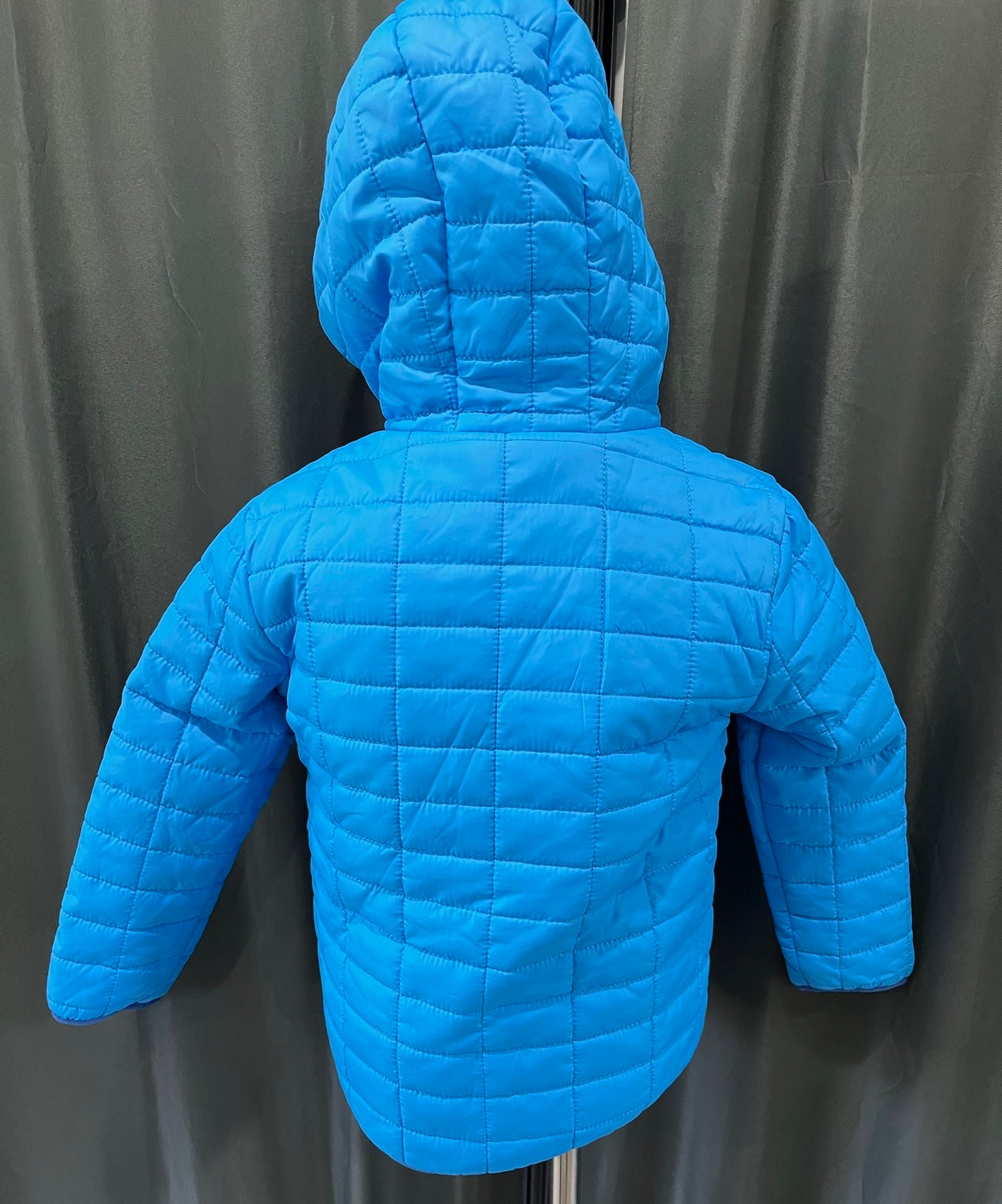 Boys Blue Fleece Lined Zip Up Jacket With Hoodie image 2
