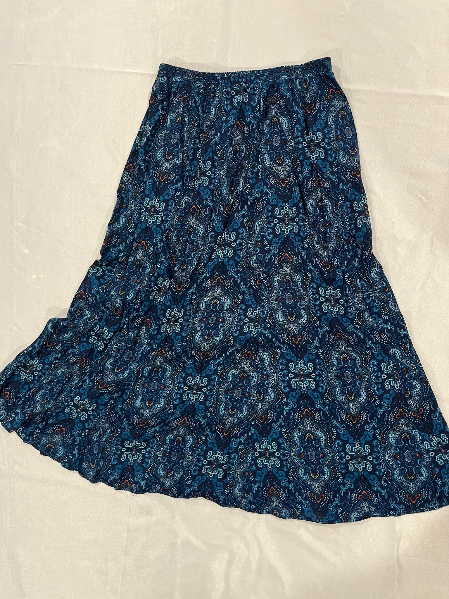 Women’s Blue Floral Skirt image 0