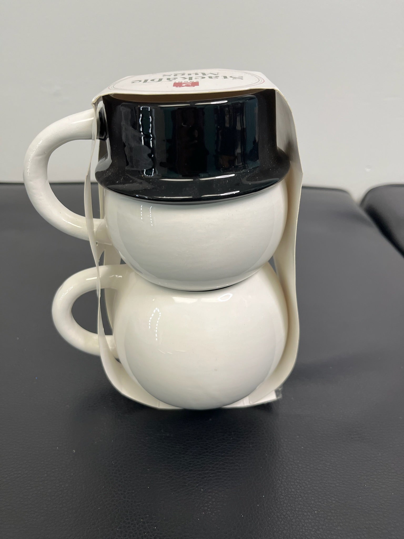 Two Piece Stackable Snowmen Mugs image 2