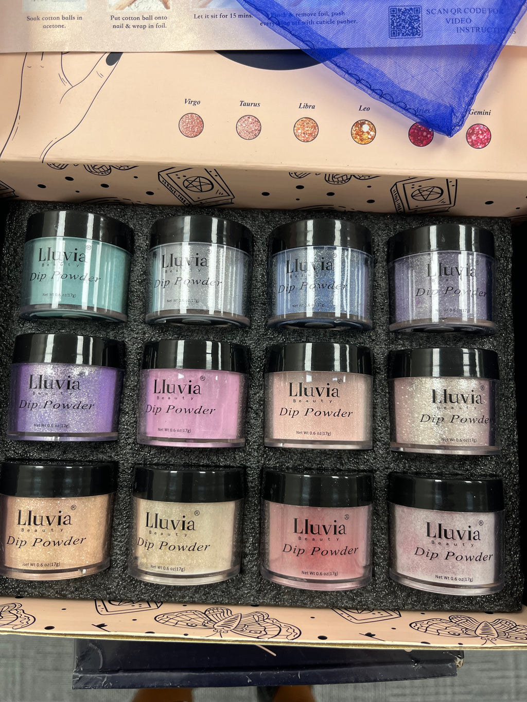 New 12 Dip Colored Powder Gel Nail Sets