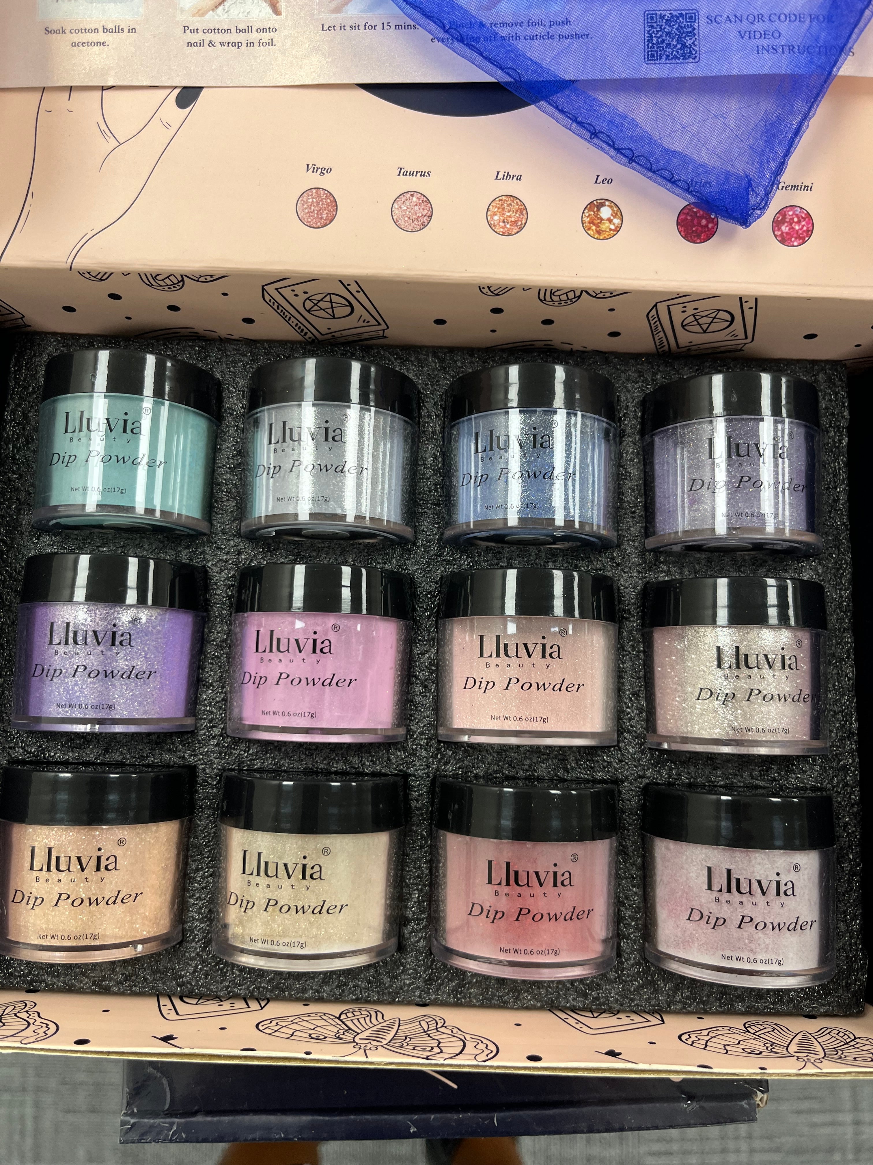 New 12 Dip Colored Powder Gel Nail Sets