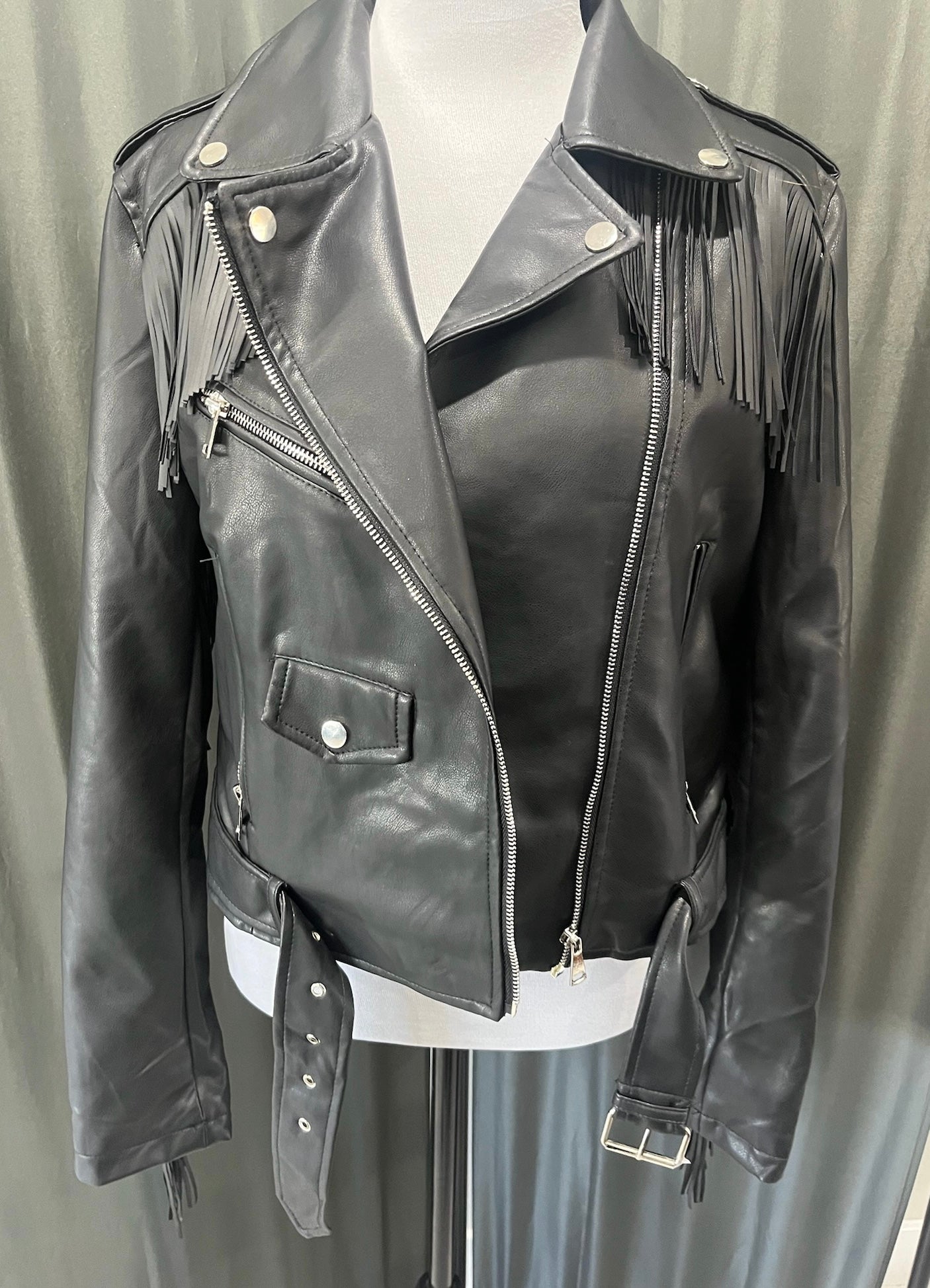 Black Jacket With Fringe image 0
