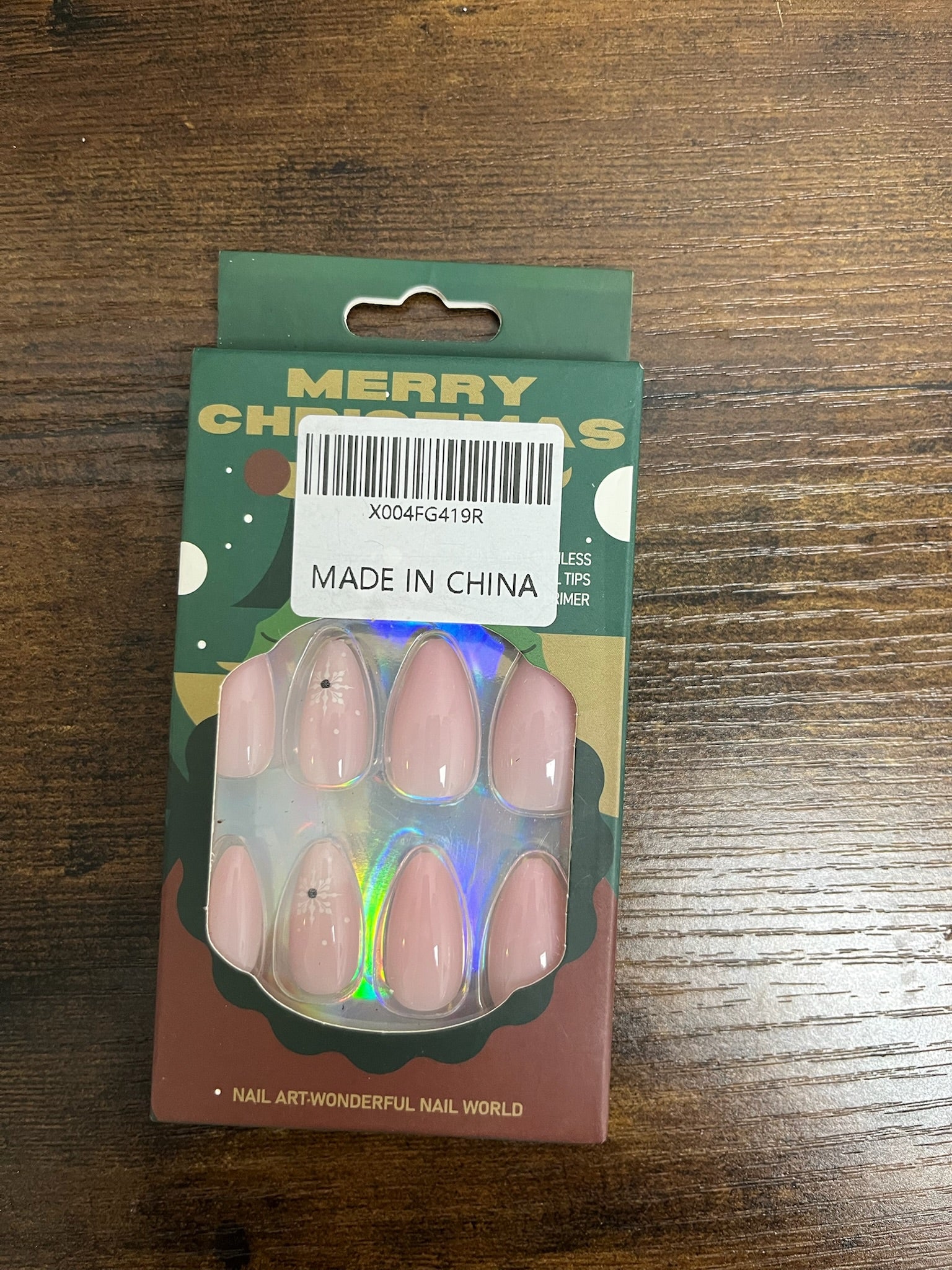 New Nude Snowflake Nail Set