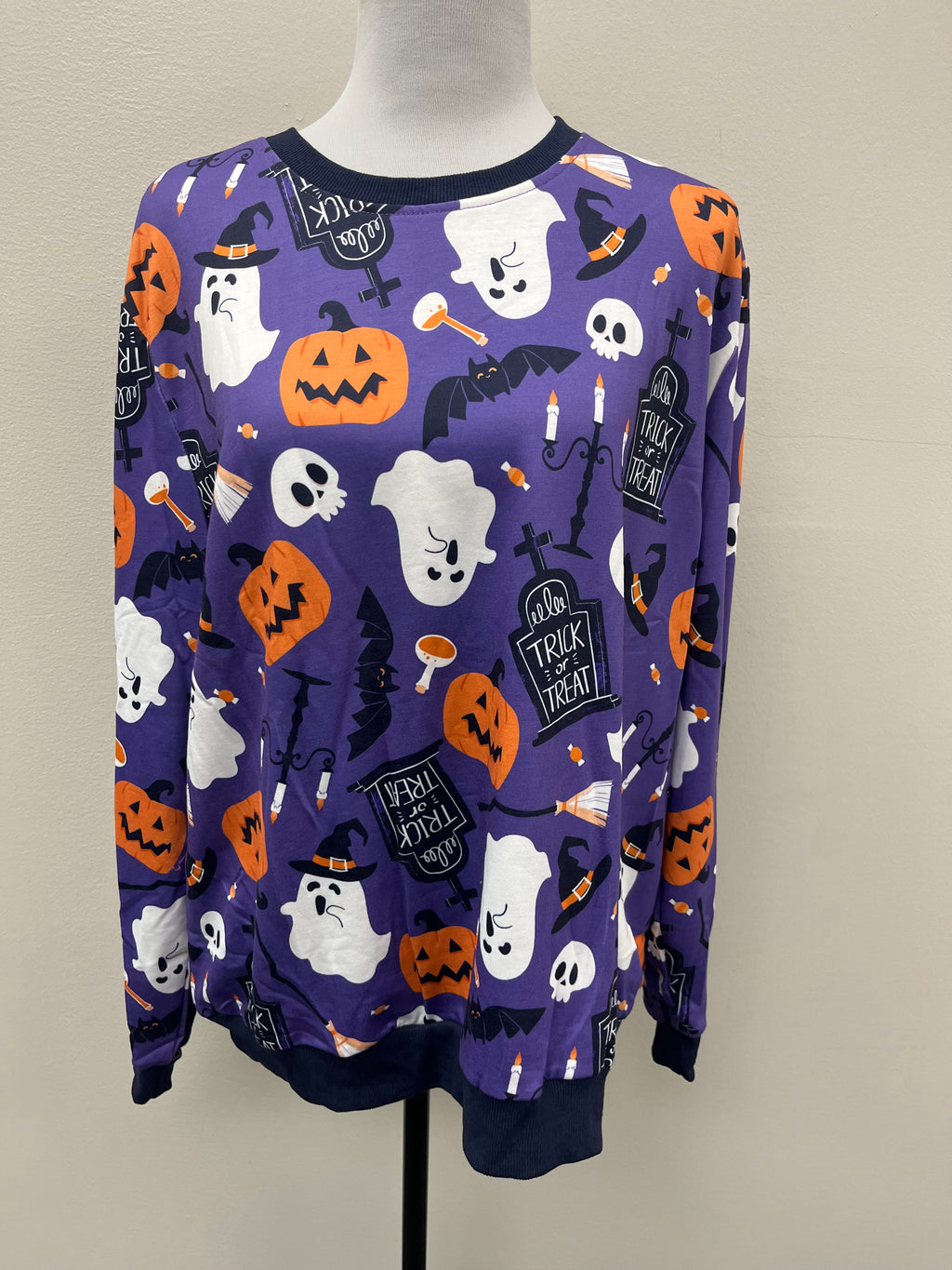 New Women’s Purple Halloween Sweater Shirt