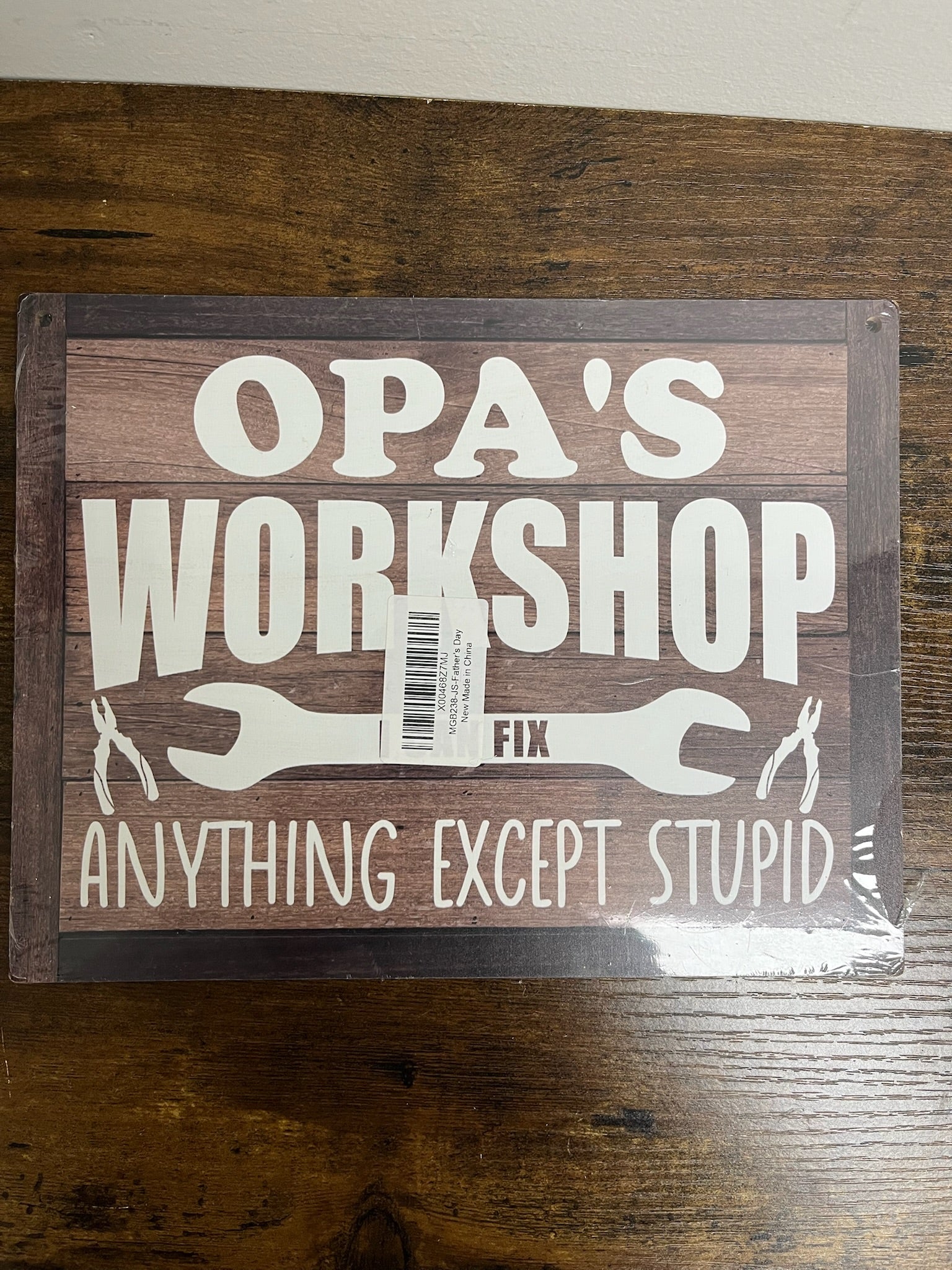 New Wooden Opa’s Workshop Sign