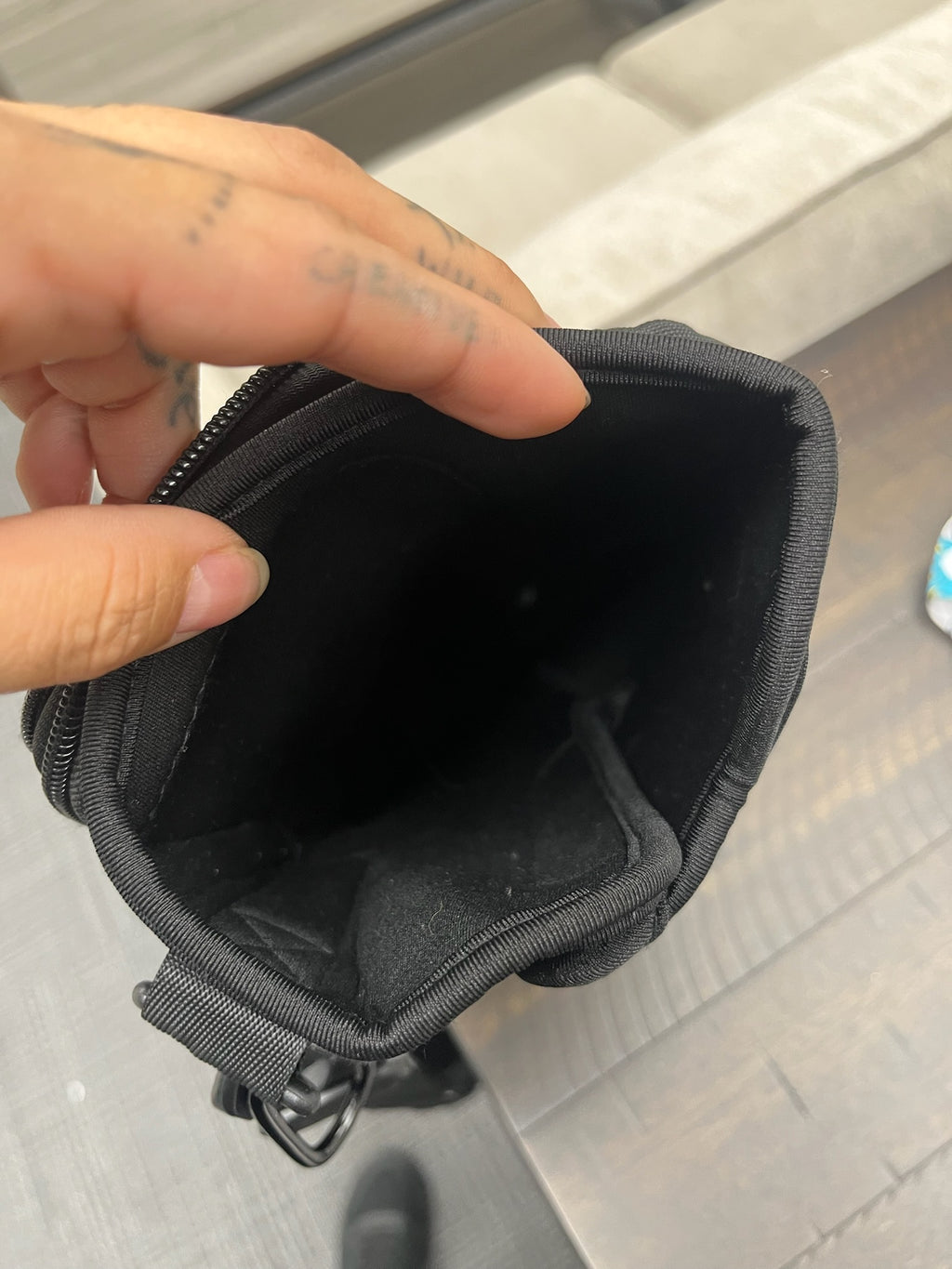 Black Water Bottle Crossbody Bag