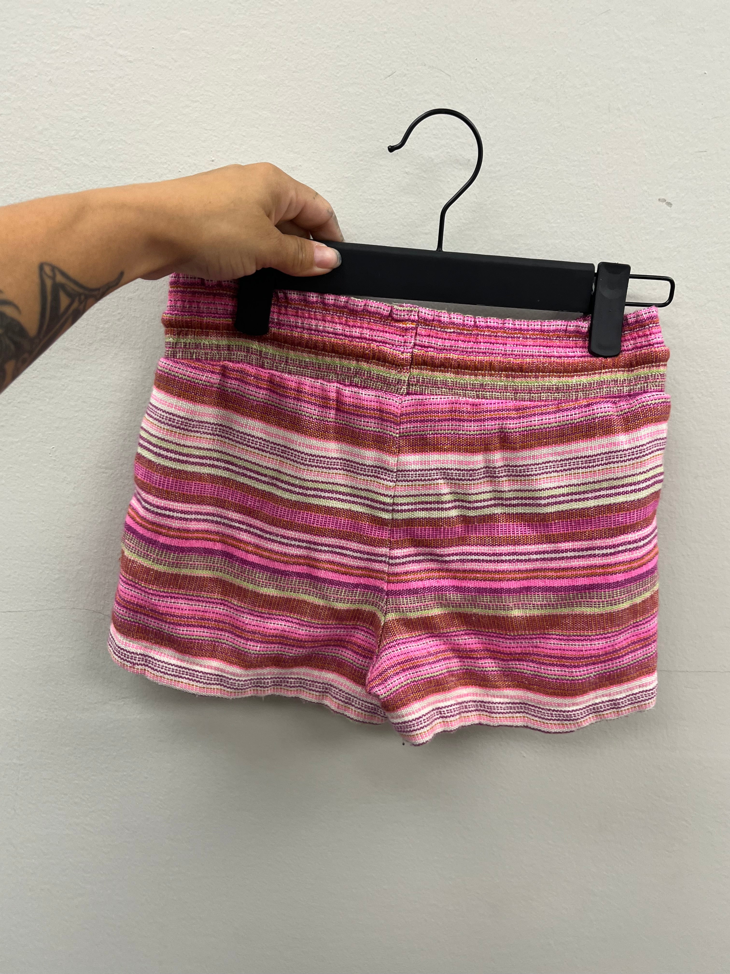 Used Girls Pink Striped Shorts