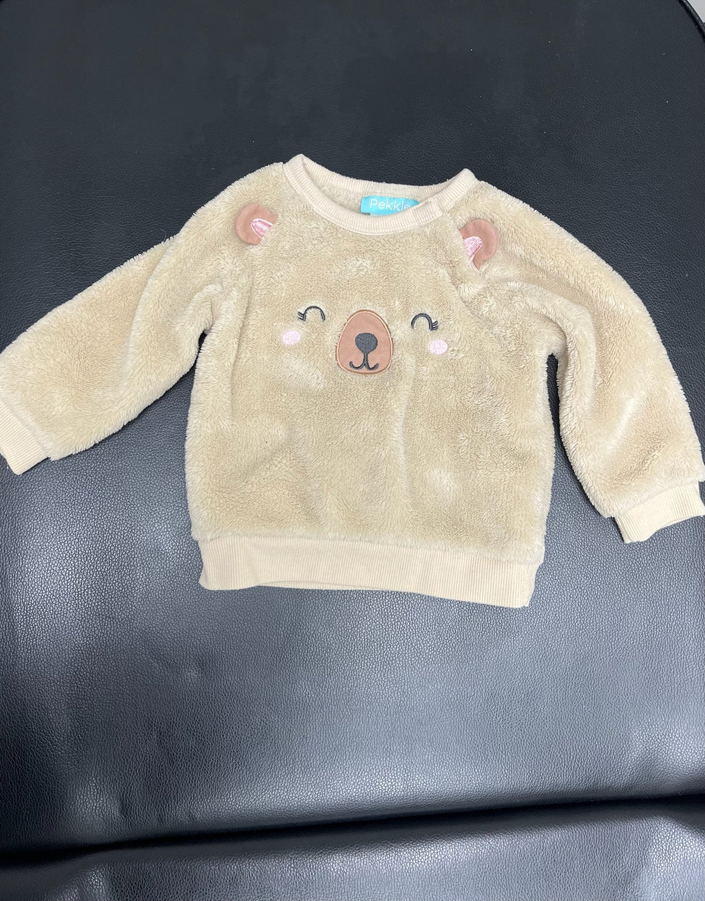 Girls Bear Crewneck Sweater