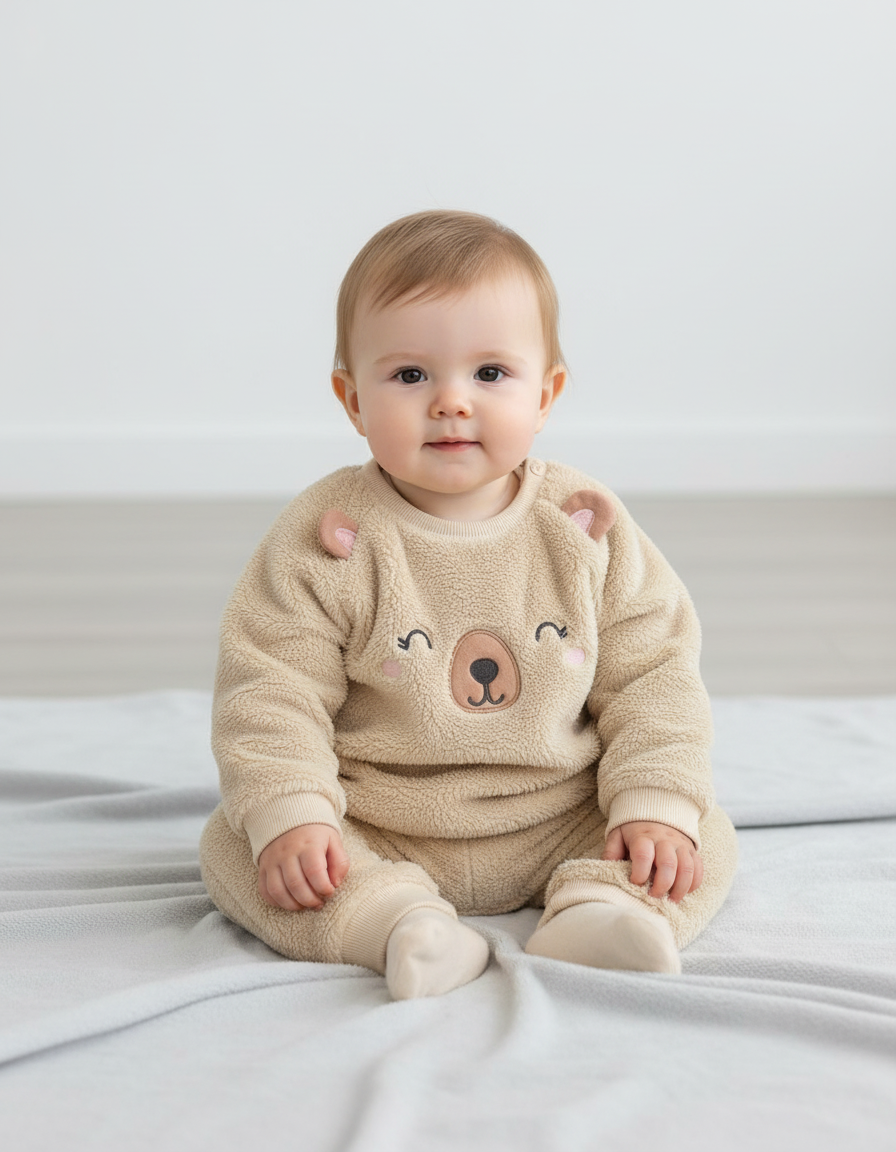 Girls Bear Crewneck Sweater