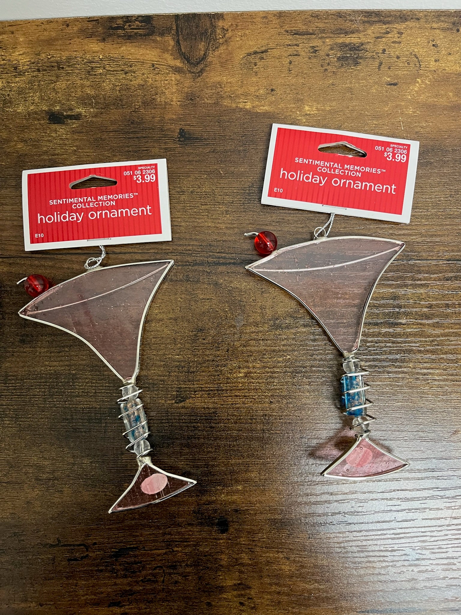 2 Piece Cocktail Ornaments
