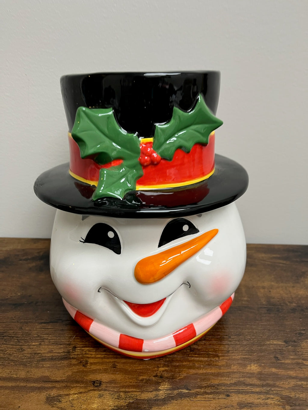 Ceramic Christmas Snowman Cookie Jar