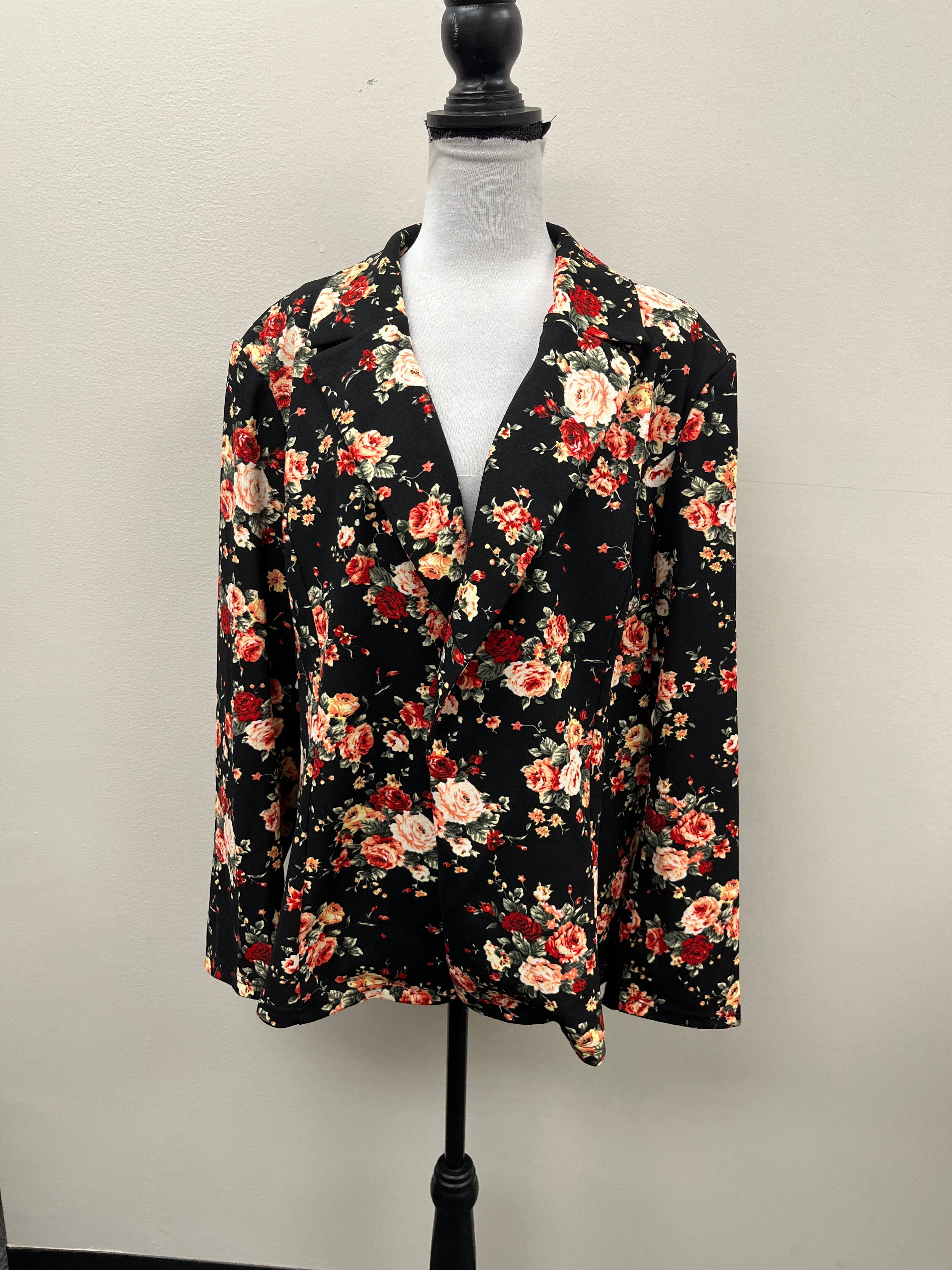 Used Floral Suit Jacket
