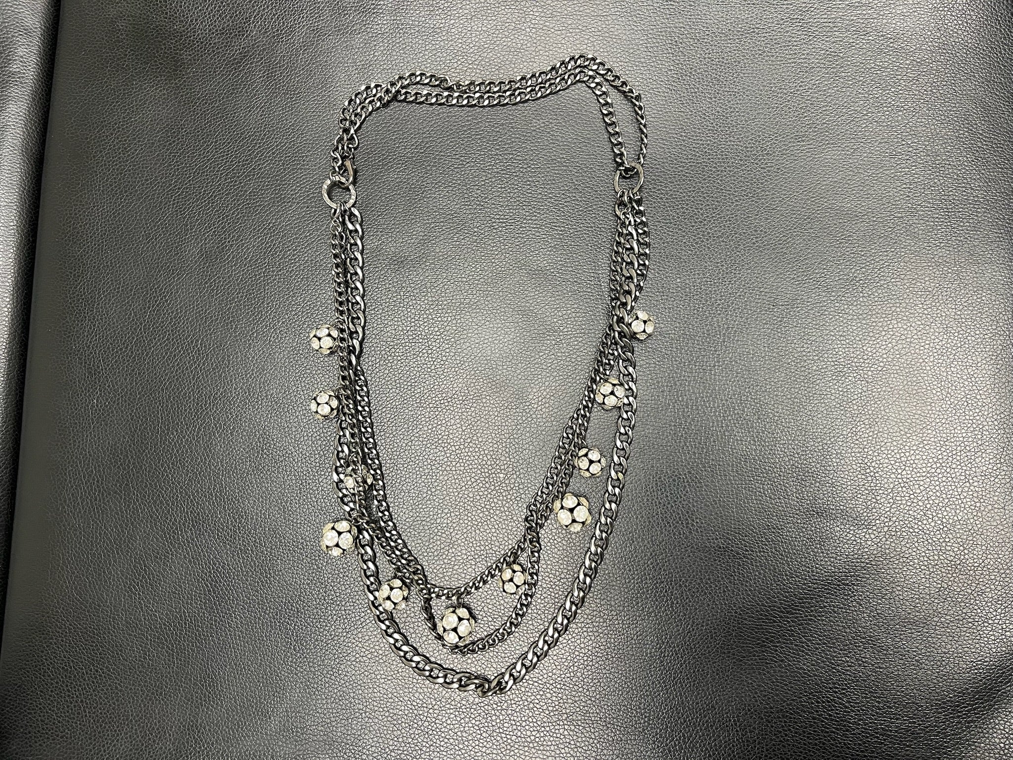 Chain & Rhinestone Necklace