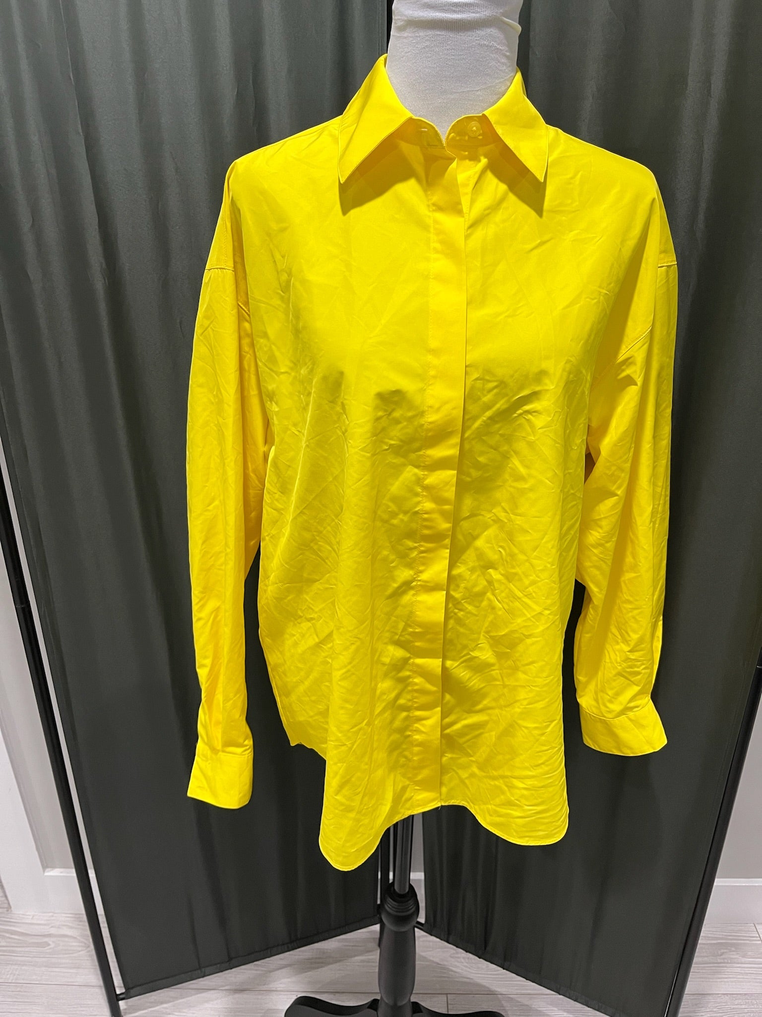 Yellow Button Up Long Sleeve Shirt image 0