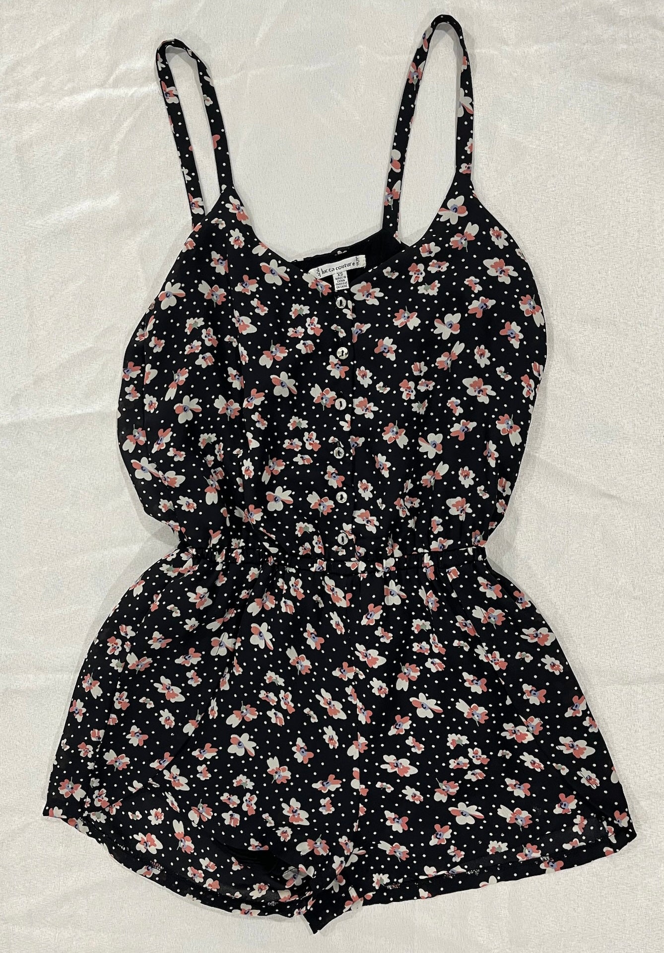 Black Floral Romper image 0