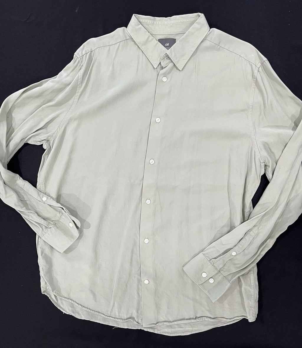 Green H&M Button Up Shirt image 0