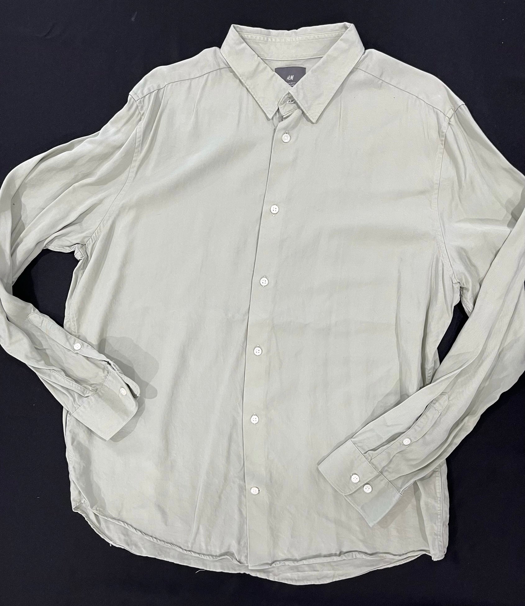 Green H&M Button Up Shirt image 0