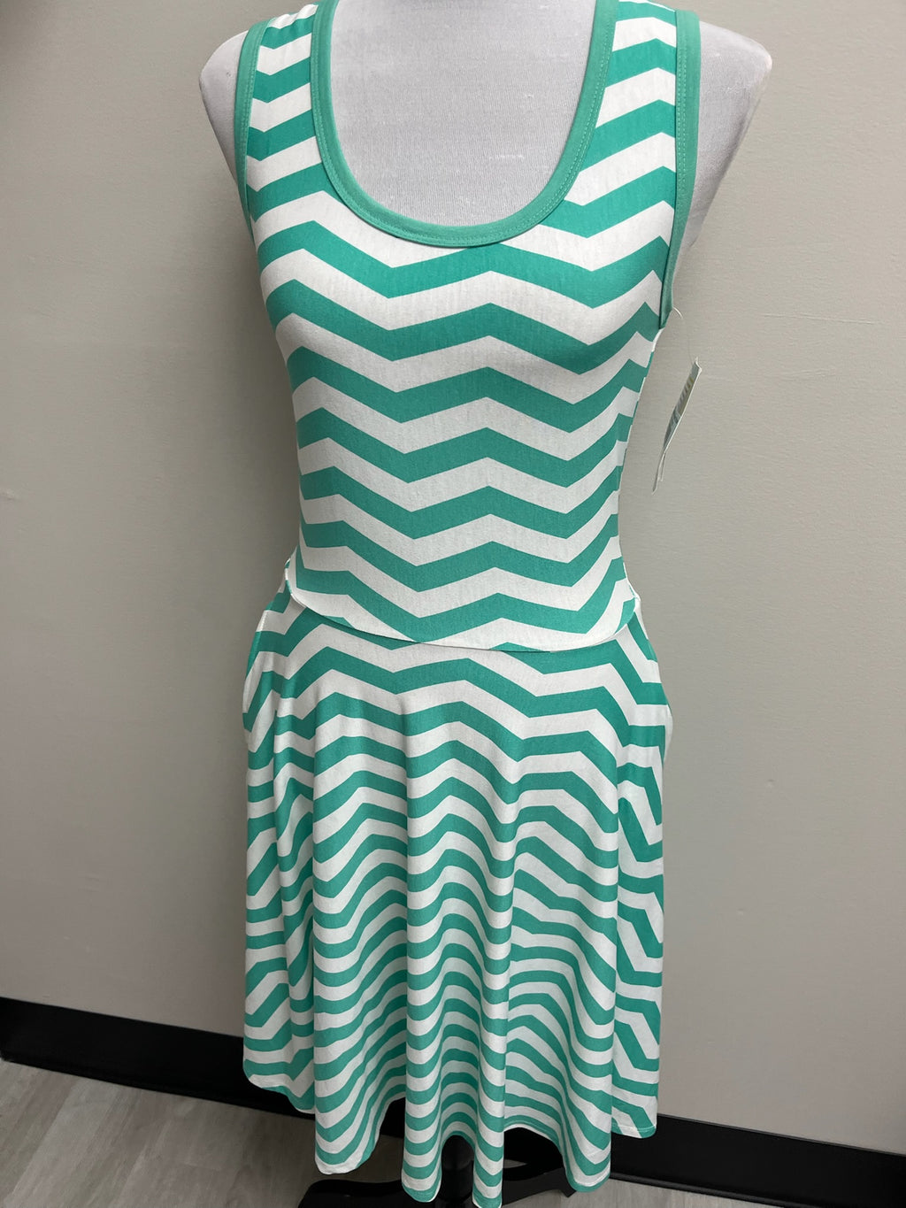 Womens Chevron Blue Dress