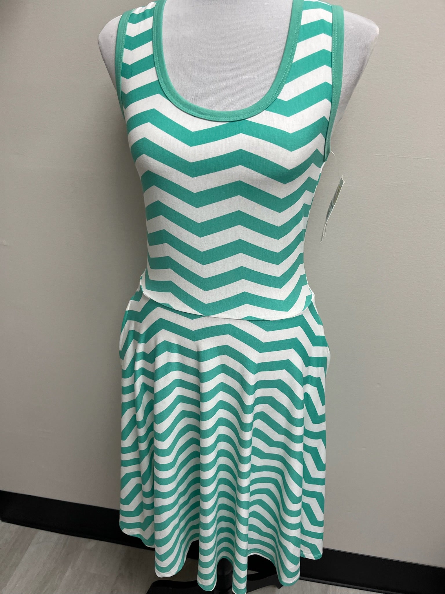 Womens Chevron Blue Dress