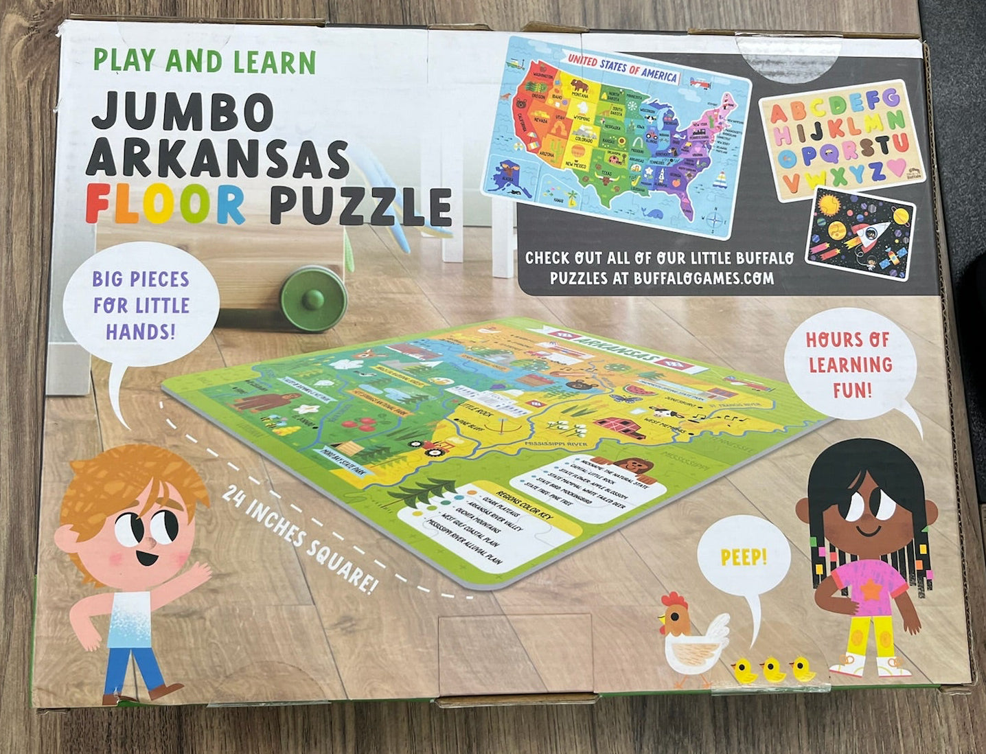 New 49 Piece Jumbo Arkansas Puzzle Set