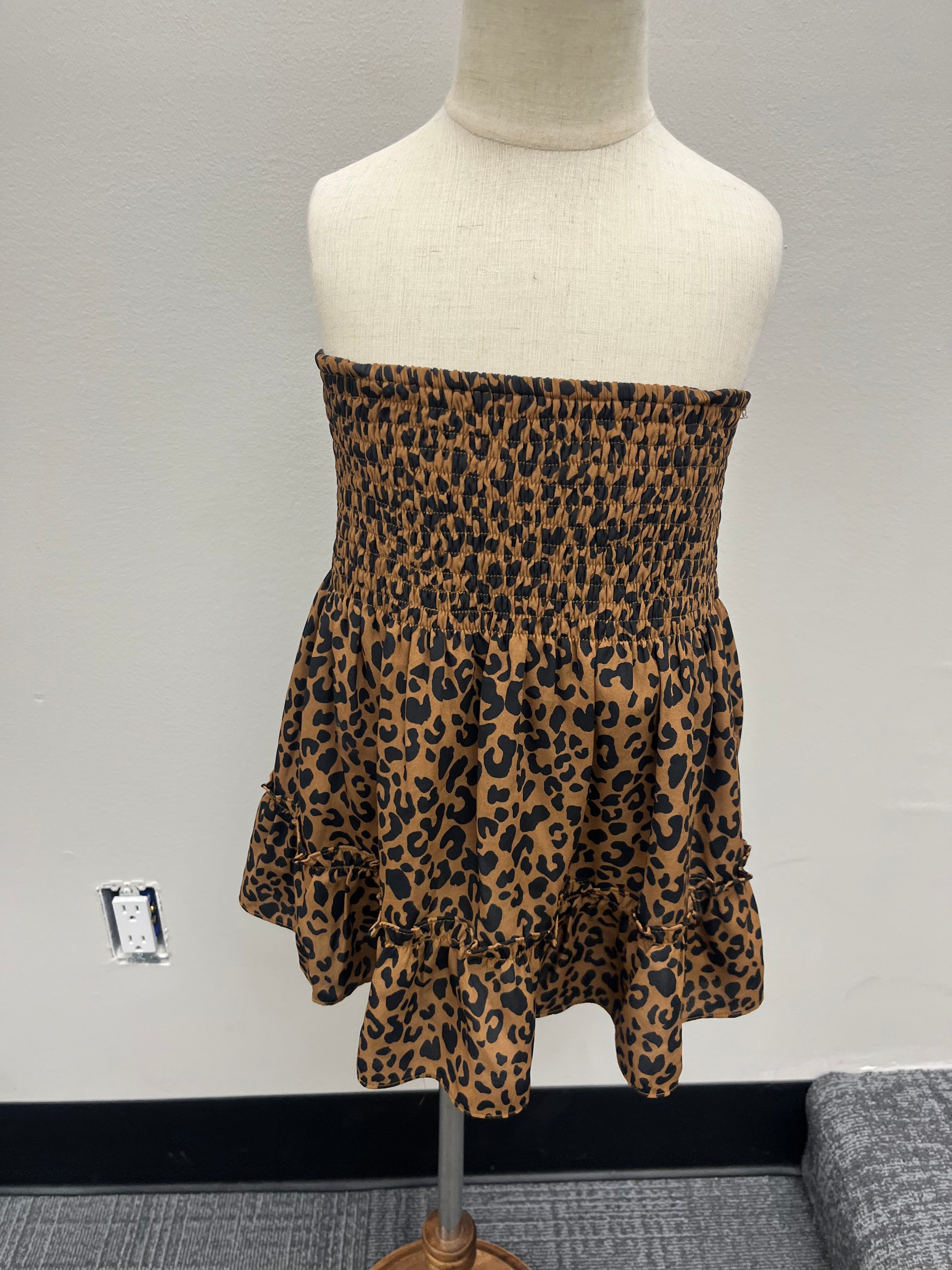 Used Girls Leopard Tube Top