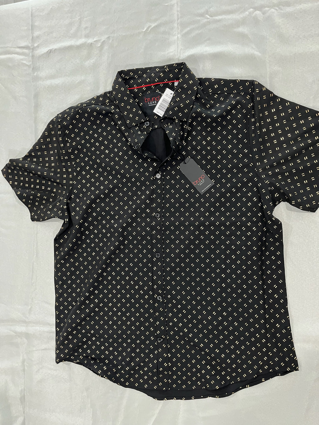 Mens Black & Gold Button Up Shirt image 0