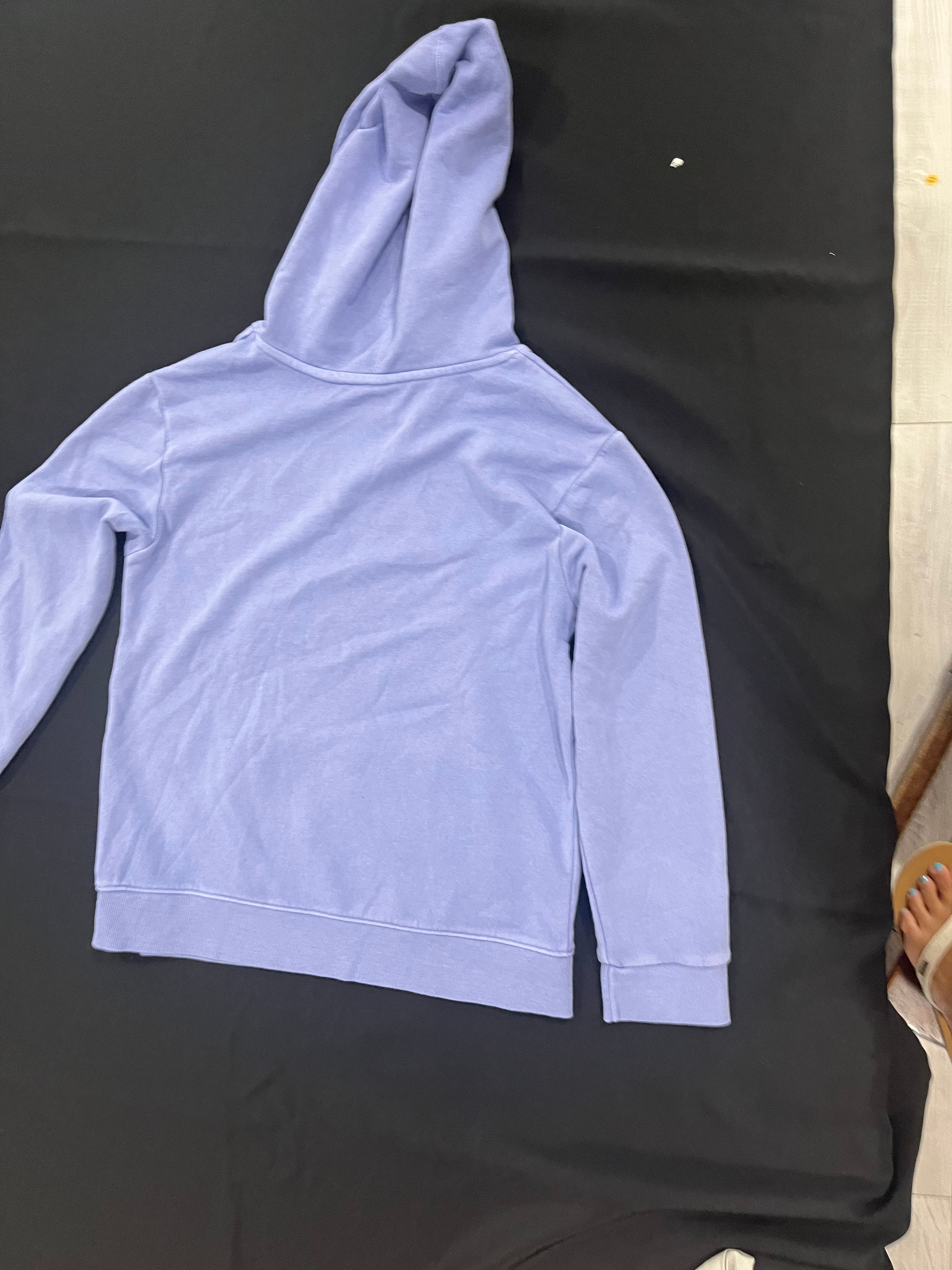 Lavender Zip Up Hooded Sweater image 1