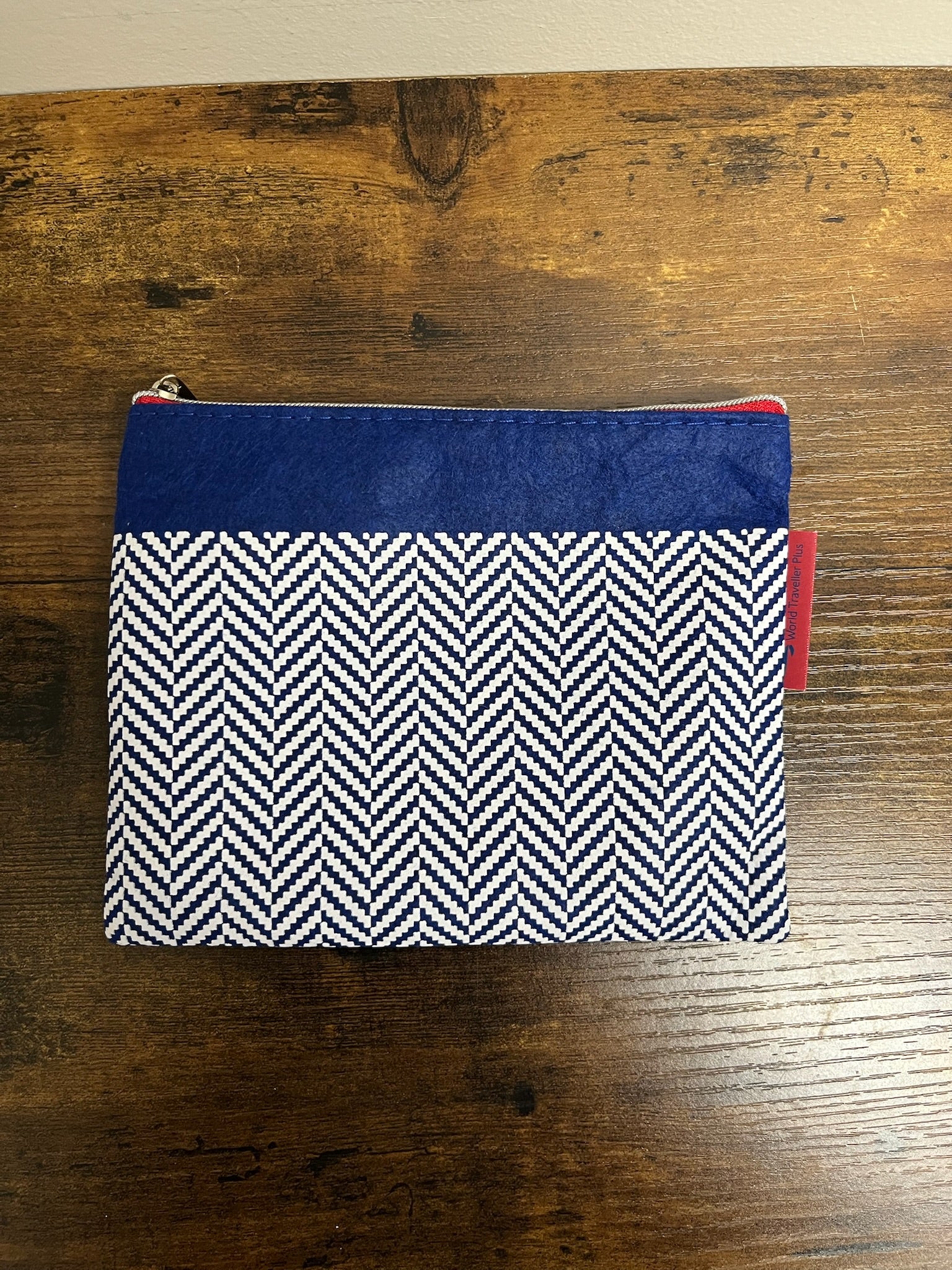 Used Chevron Cosmetic Pouch